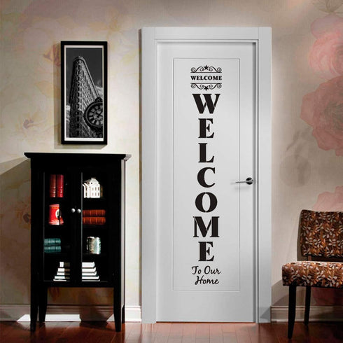 Welcome Stencils for Painting on Wood - 11 Pack Large Vertical Welcome Sign Stencil Templates for Wood Signs, Reusable Letter Stencils for Home, P...