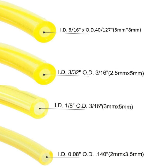 Tygon Fuel Line 4 Sizes 4 Feet ???????????????? ???????? ???????? ???????????? ?????? Compatible with Poulan Weedeater Chainsaw Parts with Snap in...