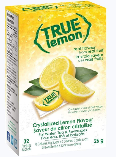 True Citrus - True Lemon Crystallized Lemon (2 Boxes of 32 = 64 Packets)...