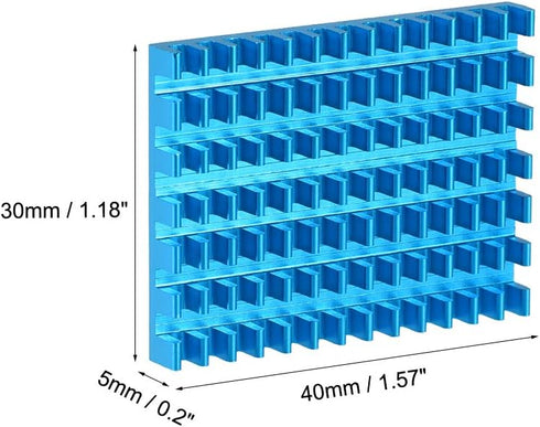 uxcell Electronic Radiators Heatsink for MOS GPU IC Chip Blue 30 x 40 x 5 mm 5pcs...