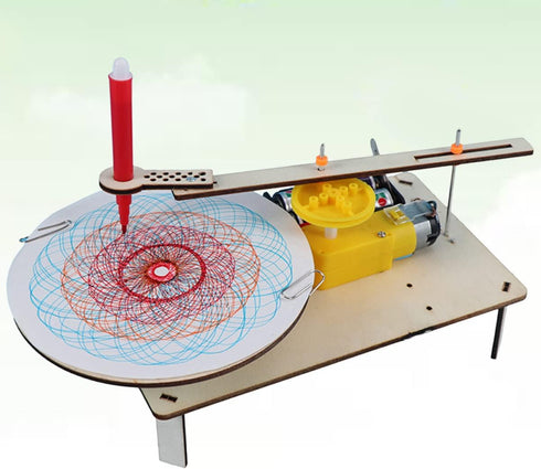 NUOBESTY Model Kit Robotics Kit Robot Toys Indoor Playset Physics Experiment Toy Early Education Toy DIY Electric Plotter Assembled Electric Plott...