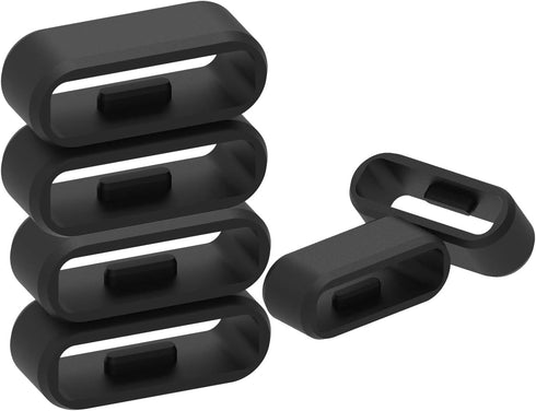 Fastener Rings Compatible for Garmin vivosport/Approach X10,X40/Forerunner 255S,265S,45S/Venu 2S,3S/Vivoactive 4S Bands Black Rubber Replacement S...