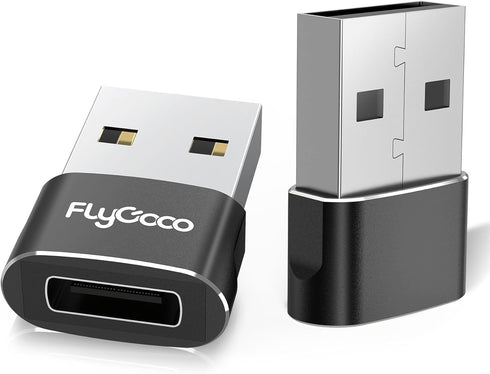 2 Pack USB C to USB Adapter, USB C Female to A Male Charger Type C Converter Compatible with AirPods, iPhone 15, iPad Air, for Samsung Galaxy S24 ...
