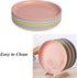 Wheat Straw Plates Lightweight Unbreakable Dinner Dishes Plates Set Dishwasher & Microwave Safe (Small 6 Pack 5.9')...