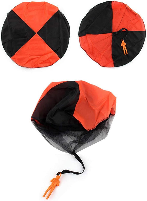 12 Pack Parachute Toys, Tangle Free Throwing Parachute Toy Parachute Figures Plastic Warrior Figures for Kids Party Favors Outdoor...