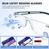 AQWANO Blue Light Blocking Computer Reading Glasses 5 Pack Clear Frame Rimless Readers Lightweight Comfortable Anti Glare Filter for Women Men, 2....