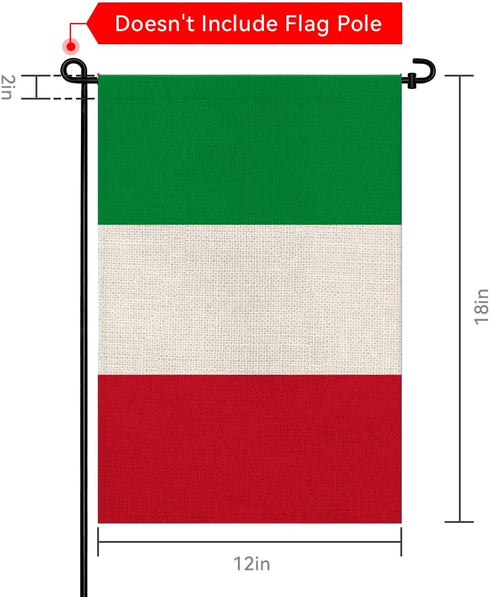Italy Flag Italian Garden Flags 12x18 Double-Sided Small Burlap Yard Flag Decorations for Outdoors(Italy)...