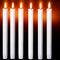 Flameless Taper Candles with Timer,10 Inch LED White Candlesticks Flickering,Battery Operated 3D Flame Wick Window Candles,Plastic Fake Stick Cand...