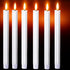 Flameless Taper Candles with Timer,10 Inch LED White Candlesticks Flickering,Battery Operated 3D Flame Wick Window Candles,Plastic Fake Stick Cand...