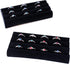 Super Z Outlet Black Velvet Ring Trays Accessory Foam Pads for Jewelry Showcase, Storage Displays, Home Organization & Decoration (2 Pack)...