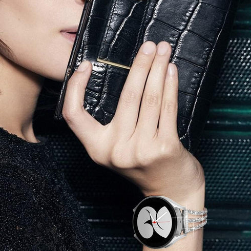 NewWays Compatible for SAMSUNG Galaxy Watch 7 6 Classic 6 5 4 Band 40mm 44mm 42mm 46mm, 20mm Stunning Diamonds Bracelet with Quick Release Pin for...