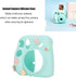 for Instax Mini 7 Plus Camera Silicone Case, Camera Soft Silicone Protective Cover with Adjustable Shoulder Strap (Blue Plant)...