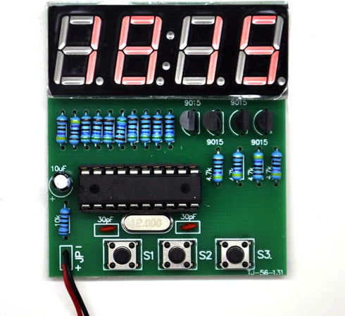 Gikfun C51 4 Bits Digital LED Electronic Soldering Clock Kits Electronic Practice Learning Board DIY Kit for Arduino EK1939......
