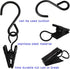 Stainless Steel S Hooks Curtain Clips, 50 Pack Hanging Party Lights Clips Hangers Gutter Photo, Art Craft Display, 2.4 Inch Long, Black...