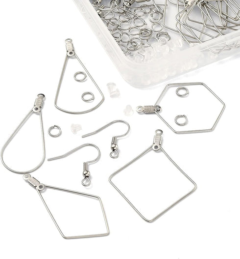 36PCS Beading Earring Hoop Stainless Steel Earring Hoop Bulk Fish Hooks Earrings DIY Earrings Supplies Kit for Jewelry Making…...