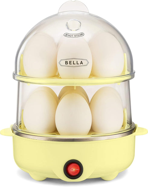 bella Rapid Electric Egg Cooker and Poacher with Auto Shut Off for Omelet, Soft, Medium and Hard Boiled Eggs, 14 Egg Capacity Tray, Double Stack, ...