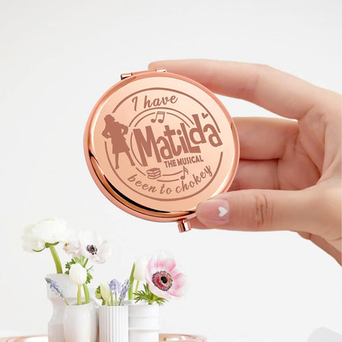 KEYCHIN Broadway Matilda Pocket Mirror Matilda Fans Gifts I Have been to Chokey Matilda Compact Makeup Mirror Matilda Merch (Matilda-RG)...