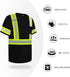 TCCFCCT High Visibility Shirts for Men Class 3 Hi Vis Reflective Safety Shirts for Men Women, Short Sleeve Construction Work Shirts with Green Ext...