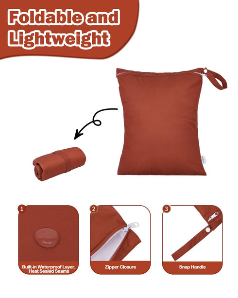 babygoal Wet Bag for Swimsuits, Waterproof Bag for Travel, Food Storage, Stroller, Daycare, Baby Diapers, Yoga, Beach, Pool, Wet Clothes LAU-NKD56...