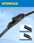 PHILTOP 24"+19" Front Automotive Replacement Windshield Wiper Blades for Jetta 2011-2019, Passat 2012-2018, GTI 2006-2012, CC 2013-2017 Set of 2...