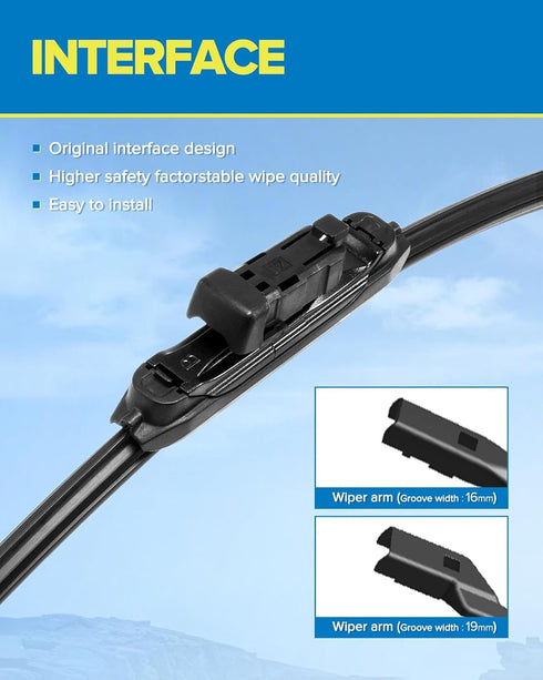 PHILTOP 22"+22" Front Automotive Replacement Windshield Wiper Blades for Silverado 1500 2500 HD 2014-2018, Tahoe 2007-2013, Suburban 1500 Yukon Yu...