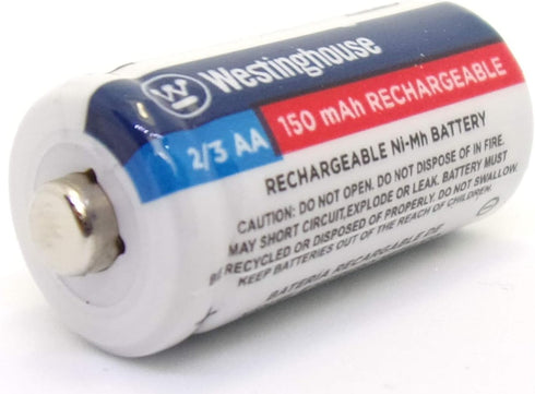 8X Westinghouse 2/3 AA Ni-Mh Battery Batteries Rechargeable 1.2 V Volt 150 mAh Reusable Chargeable by JL Missouri Parts...