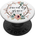 Saved By Grace Ephesians 2:5 Pink Blue Floral Bible PopSockets Adhesive PopGrip...