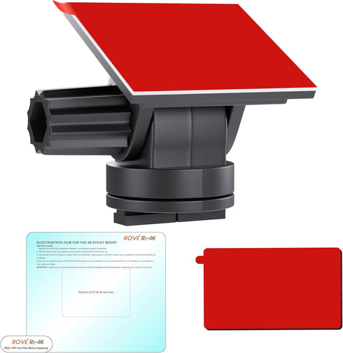ROVE 3M Sticky Mount for R2-4K, R2-4K PRO and R2-4K Dual Dash Cams | 1x 3M Adhesive Mount | 1x Spare 3M Sticky | 1x Electrostatic Film...