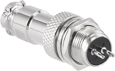uxcell Aviation Connector Plug 12mm 2Terminals 7A 125V GX12-2 Waterproof Female/Male Wire Panel Power Chassis Metal Fittings Aviation Wire Connect...
