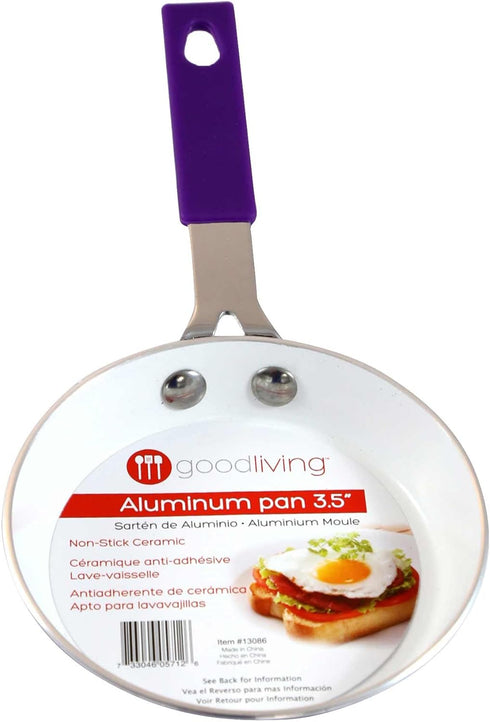 Good Living 3.5" Fast-Heating Aluminum Single-Egg Pan, Colors Vary, 1-Pack...