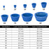 Filter Adapter Cones, 9 Pack Tapered Collar Rubber Stopper Buchner Funnel Flask Cones Adapter Set with Smooth Surface Durable Wear-Resistance Filt...