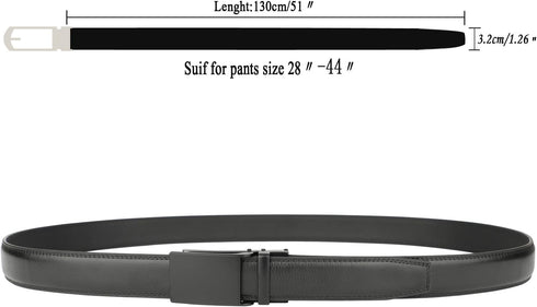 HIMI Men's Comfort Genuine Leather Ratchet Dress Belt with Automatic Click Buckle...
