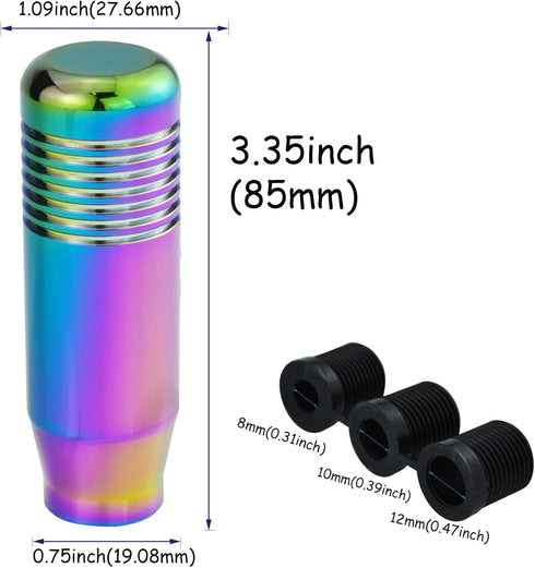 Shift Knob Long Aluminum Shifter Gear Lever Handle for Most Manual Automatic Vehicles (Colorful)...