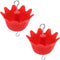 Ant Moat for Hummingbird Feeders, Hummingbird and Oriole Hanging Feeder Ant Guard,Large Capacity Bird Feeder Accessory Hooks, 4 OZ,Red,2 Pack...