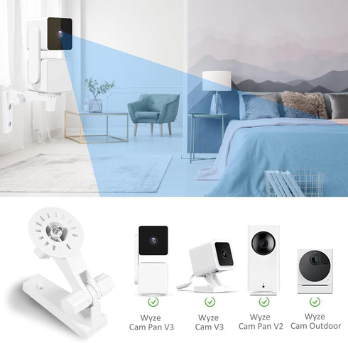 2-Pack Wall Mount, Specially Designed for Wyze Cam Pan V3, 180° Tilt Adjustable - Easy Installation (Camera NOT Included)...
