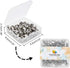PandaHall 64pcs 8 Styls Metal Alloy Spring Fastener Cord Lock Toggle Stopper Toggle Stopper for Drawstrings...