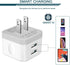 3Pack USB Wall Charger Plug, AILKIN 2.4A Dual Port USB Adapter Power Cube Fast Charging Station Box Base for iPhone 16e 16 15 14 13 12 Pro Max SE ...