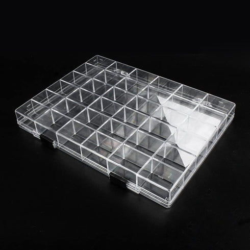 36 Grids Clear Plastic Organizer Box, Craft Storage Container for Beads Organizer, Art DIY, Crafts Jewelry Storage, Fishing Tackles, Rock Collecti...