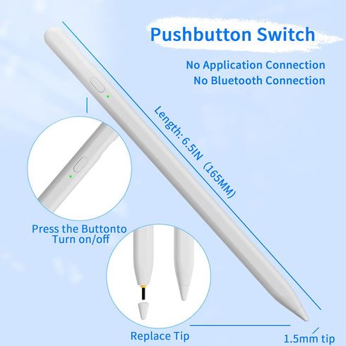 Stylus Pens for Touch Screens, Universal Fine Point iPad Pencil with Magnetic Adsorption Compatible with iPhone/iPad/Samsung/Android/Tablet & Othe...