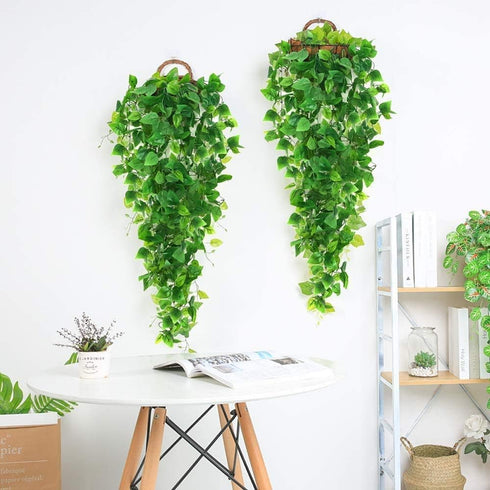 Ageomet 3pcs Artificial Hanging Plants, 3.6ft Fake Ivy Vine for Wall House Room Indoor Outdoor Decoration (No Baskets)...