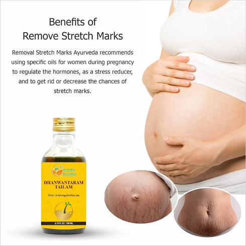 Dhanwantharam Thailam Oil for Massage Oil, Support Overall Relaxation, Prevent Stretch Marks, Moisturizes Skin, Natural Strength After Delivery 20...