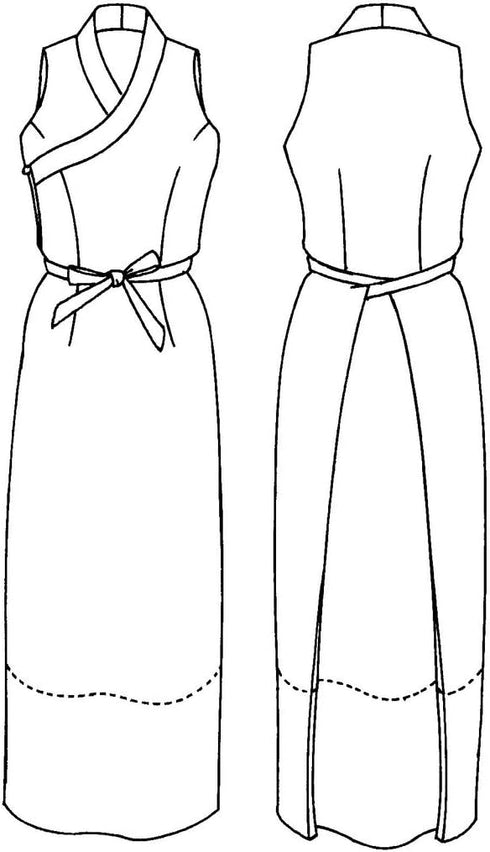 Folkwear #131 Tibetan Chupa Jumper Skirt Dress Tibet Traditional Sewing Pattern (Pattern Only) folkwear131...