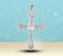 Shop LC Cross Necklace for Women White Cubic Zirconia Pendant Christian Jewelry Faith Religious Stainless Steel Size 20" Catholic Faith Christian ...