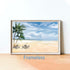 Sea Beach Canvas Wall Art Coastal Poster Wall Nature Modern Seascape Canvas Sandy Beach Coastal Landscape Canvas Coastal Beach Pictures Painting A...