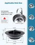 2PCS Black Kitchen Sink Strainer Stopper Combo 3-in-1 Pop Up Sink Drain with Stainless Steel Shell for US Standard 3-1/2 inch Drain Filter, Anti-c...
