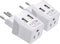 Ceptics Switzerland Travel Plug Set - with 2 USB + USA Socket Input - Type J and Type C- Ultra Compact - Safe Grounded Perfect for Cell Phones, La...