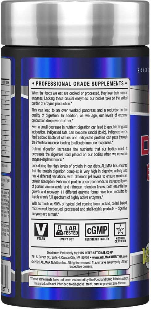 ALLMAX Nutrition Digestive Enzymes, 90 Capsule...