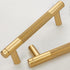 2 Pack 3 3/4 Inch 96 mm Gold Knurled Cabinet Handles Cabinet Pulls Aluminum Handles Drawer Pulls Oxidation Finish with Diamond Pattern 5" Length (...