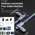 4 in 1 USB Charging Cable 2 Pack 3.3ft Light up USB-C Cable Multicolored RGB Starlights USB C to C Cable with EVA Case LED USB A to USB C Cable,fo...