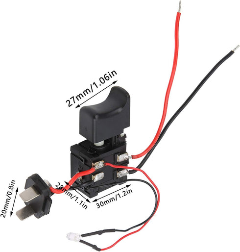 Electric Drill Switch, 2pcs Power Tool Switch for Electric Hammer Impact Drill Equipment Accessories...